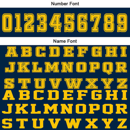 Benutzerdefinierter Marine Gelb Basketball Jersey Uniform Anzug gedruckt Ihr Logo Name Nummer