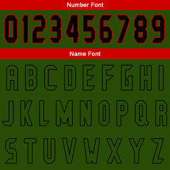 Benutzerdefinierter Grün Rot Basketball Jersey Uniform Anzug gedruckt Ihr Logo Name Nummer