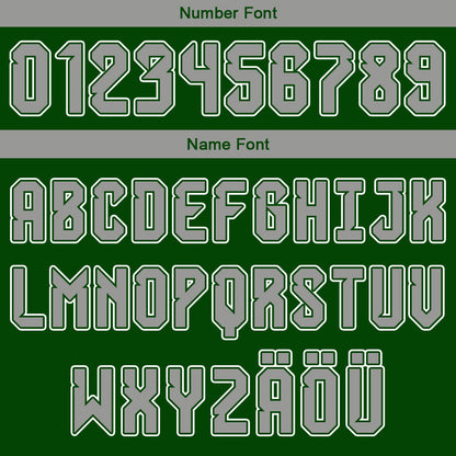 Benutzerdefinierter Grasgrün Grau Weiß Basketball Jersey Uniform Anzug gedruckt Ihr Logo Name Nummer