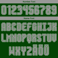 Benutzerdefinierter Grasgrün Grau Weiß Basketball Jersey Uniform Anzug gedruckt Ihr Logo Name Nummer