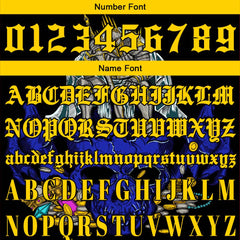 Maßgeschneiderte Königliches Gelb Letterman Varsity Jacket Individuelle Stickerei Druck nach Ihrem Wunsch