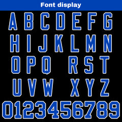 Benutzerdefinierte Schwarz Blau Fußball Trikots Personalisierter Name Nummer Logo
