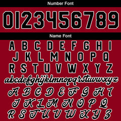 Maßgeschneiderte Rot Schwarz Letterman Varsity Jacket Individuelle Stickerei Druck nach Ihrem Wunsch