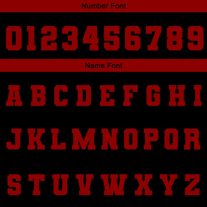 Benutzerdefiniert Schwarz Rot Wasserdichte Varsity Jacken Personalisiert genäht Name Nummer Logo zu Letterman Jacken