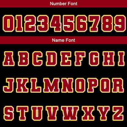 Benutzerdefiniert Schwarz Gelb Rot Wasserdichte Varsity Jacken Personalisiert genäht Name Nummer Logo zu Letterman Jacken