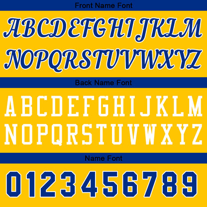 Individuelle Gelb Königlich Basketball Jersey Shorts für Männer und Frauen Gestickter und gedruckter Name, Nummer und Logo