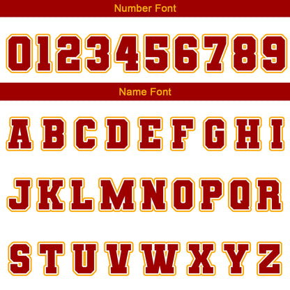 Benutzerdefiniert Weiß Rot Gelb Wasserdichte Varsity Jacken Personalisiert genäht Name Nummer Logo zu Letterman Jacken