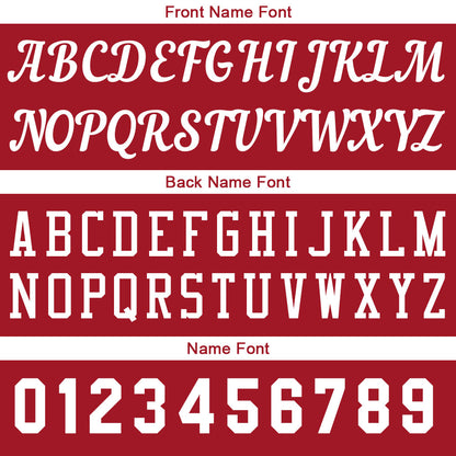 Individuelle Burgund Weiß Basketball Jersey Shorts für Männer und Frauen Gestickter und gedruckter Name, Nummer und Logo