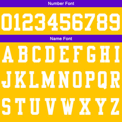 Benutzerdefinierte Gelb Lila Fußball Gradient Polo-Shirts Fügen Sie Ihr Einzigartiges hinzu Logo/Name/Nummer