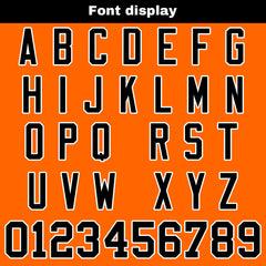 Benutzerdefinierte Orange Schwarz Fußball Trikots Personalisierter Name Nummer Logo