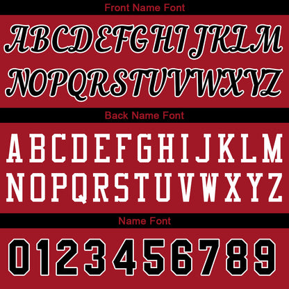 Individuelle Burgund Schwarz Basketball Jersey Shorts für Männer und Frauen Gestickter und gedruckter Name, Nummer und Logo