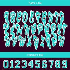 Benutzerdefiniert Lila Cyan Personalisierter Baseball Jersey mit Farbverlauf Team Uniform mit Namen und Nummer