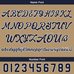 Benutzerdefiniert Altes Gold Marine Personalisierter Baseball Jersey mit Farbverlauf Team Uniform mit Namen und Nummer