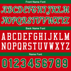 Individuelle Rot Grün Basketball Jersey Shorts für Männer und Frauen Gestickter und gedruckter Name, Nummer und Logo