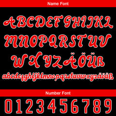 Benutzerdefiniert Schwarz Rot Personalisierter Baseball Jersey mit Farbverlauf Team Uniform mit Namen und Nummer