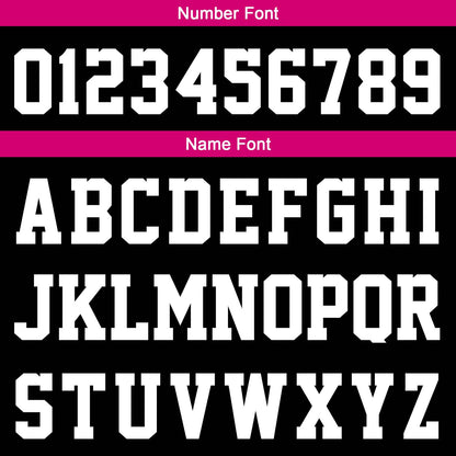 Benutzerdefinierte Schwarz Rosa Kurzarm-Kapuzenpullover für Männer Frauen Hemden mit Kapuzen gedruckt Name Logo