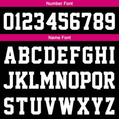 Benutzerdefinierte Schwarz Rosa Kurzarm-Kapuzenpullover für Männer Frauen Hemden mit Kapuzen gedruckt Name Logo