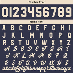 Maßgeschneiderte Marine Creme Letterman Varsity Jacket Individuelle Stickerei Druck nach Ihrem Wunsch