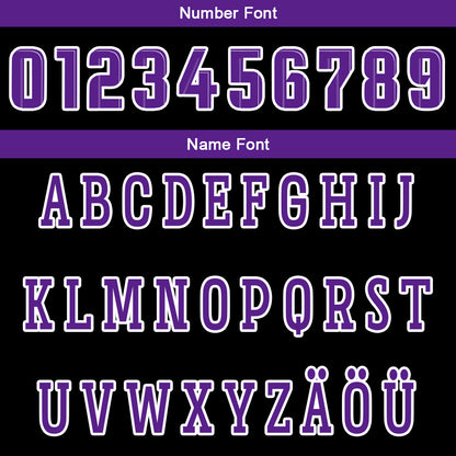 Benutzerdefinierte Schwarz Lila Reversible Basketball Jersey Personalisierte Drucken Name Nummer Logo