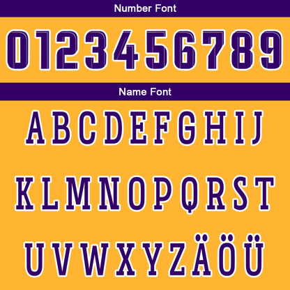 Benutzerdefinierte Gelb Lila Reversible Basketball Jersey Personalisierte Drucken Name Nummer Logo