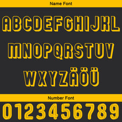 Benutzerdefiniert Schwarz Gelb Personalisierter Baseball Jersey mit Farbverlauf Team Uniform mit Namen und Nummer