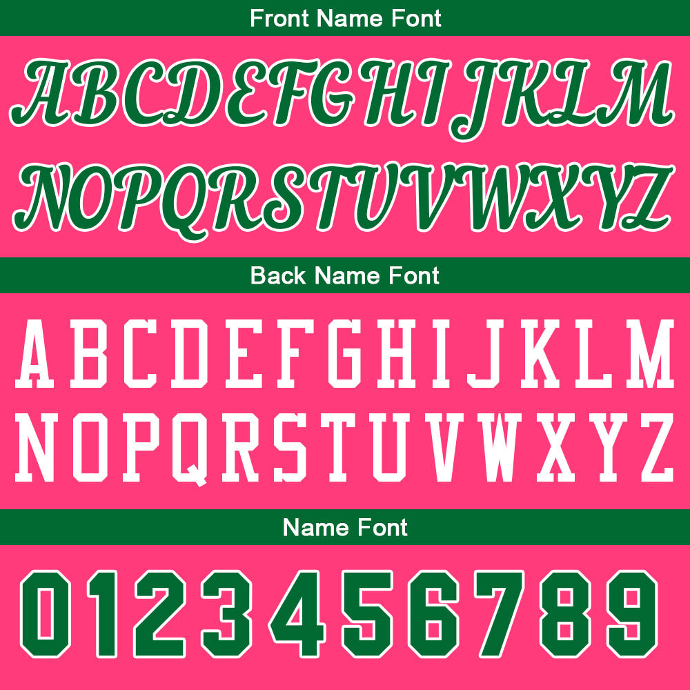 Individuelle Rosa-Grün Basketball Jersey Shorts für Männer und Frauen Gestickter und gedruckter Name, Nummer und Logo