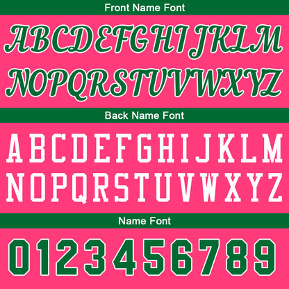 Individuelle Rosa-Grün Basketball Jersey Shorts für Männer und Frauen Gestickter und gedruckter Name, Nummer und Logo