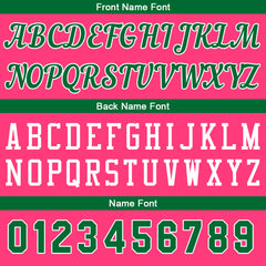 Individuelle Rosa-Grün Basketball Jersey Shorts für Männer und Frauen Gestickter und gedruckter Name, Nummer und Logo