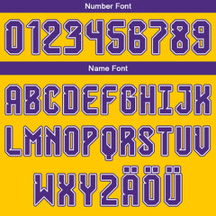 Benutzerdefinierter Gelb Lila Weiß Basketball Jersey Uniform Anzug gedruckt Ihr Logo Name Nummer