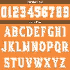 Benutzerdefinierter Orange Braun Basketball Jersey Uniform Anzug gedruckt Ihr Logo Name Nummer