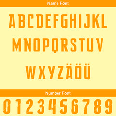 Benutzerdefiniert Hellgelb Orange Personalisierter Baseball Jersey mit Farbverlauf Team Uniform mit Namen und Nummer