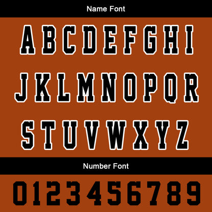 Maßgeschneiderte Schwarzes Langweilig Orange Letterman Varsity Jacket Individuelle Stickerei Druck nach Ihrem Wunsch