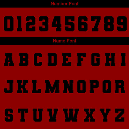 Benutzerdefiniert Schwarz Rot Wasserdichte Varsity Jacken Personalisiert genäht Name Nummer Logo zu Letterman Jacken