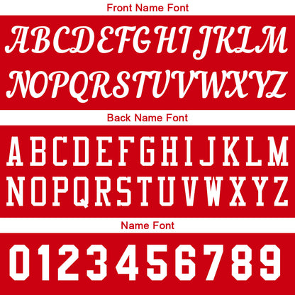 Individuelle Rot Weiß Basketball Jersey Shorts für Männer und Frauen Gestickter und gedruckter Name, Nummer und Logo