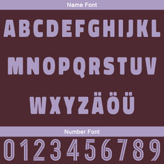 Benutzerdefiniert Braun Lila Personalisierter Baseball Jersey mit Farbverlauf Team Uniform mit Namen und Nummer