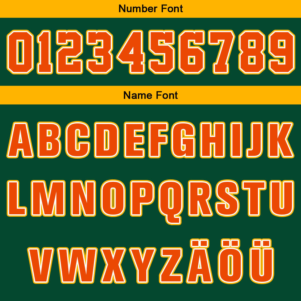 Benutzerdefinierter Grün Orange Gelb Basketball Jersey Uniform Anzug gedruckt Ihr Logo Name Nummer