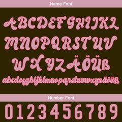 Benutzerdefiniert Olivengrün Lichtrosa Personalisierter Baseball Jersey mit Farbverlauf Team Uniform mit Namen und Nummer