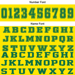 Benutzerdefinierter Gelb Grün Basketball Jersey Uniform Anzug gedruckt Ihr Logo Name Nummer