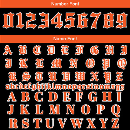 Maßgeschneiderte Orange Letterman Varsity Jacket Individuelle Stickerei Druck nach Ihrem Wunsch