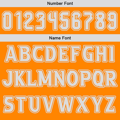 Benutzerdefinierte Orange Grau Reversible Basketball Jersey Personalisierte Drucken Name Nummer Logo