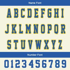 Maßgeschneiderte Blaue Creme Letterman Varsity Jacket Individuelle Stickerei Druck nach Ihrem Wunsch