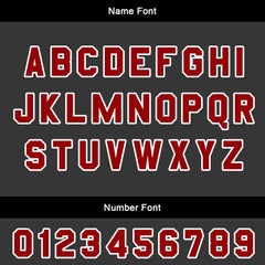 Benutzerdefinierter Rot Schwarz Basketball Jersey Uniform Anzug gedruckt Ihr Logo Name Nummer