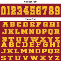 Benutzerdefinierter Rot Gelb Basketball Jersey Uniform Anzug gedruckt Ihr Logo Name Nummer