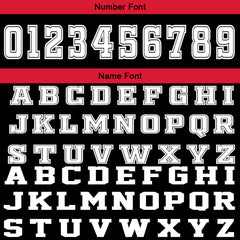 Benutzerdefinierter Schwarz Rot Basketball Jersey Uniform Anzug gedruckt Ihr Logo Name Nummer