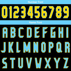 Benutzerdefinierter Schwarz Blau Gelb Basketball Jersey Uniform Anzug gedruckt Ihr Logo Name Nummer