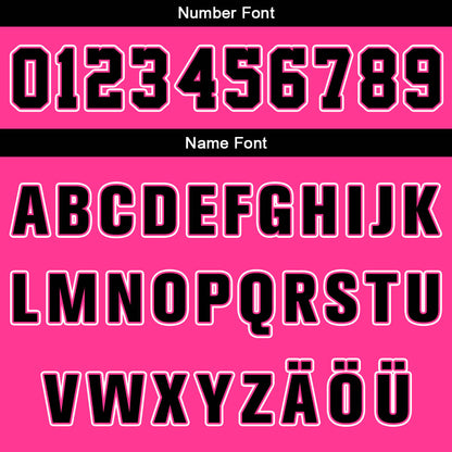 Benutzerdefinierter Rosa Schwarz Weiß Basketball Jersey Uniform Anzug gedruckt Ihr Logo Name Nummer