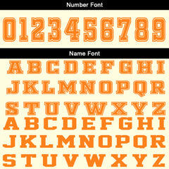 Benutzerdefinierter Creme Orange Basketball Jersey Uniform Anzug gedruckt Ihr Logo Name Nummer