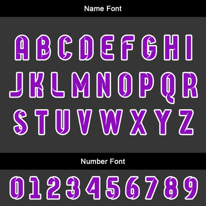 Benutzerdefinierter Grau Violett Basketball Jersey Uniform Anzug gedruckt Ihr Logo Name Nummer