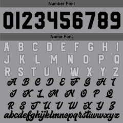 Maßgeschneiderte Grau Schwarz Letterman Varsity Jacket Individuelle Stickerei Druck nach Ihrem Wunsch