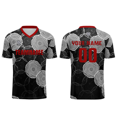 Benutzerdefinierte Rote Asche Trikots für Männer Frauen Personalisierte Fußball Uniformen für Erwachsene und Kind